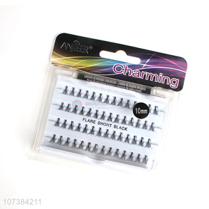 Wholesale Flare Long Black False Eyelashes Soft Individual Cluster Eyelashes