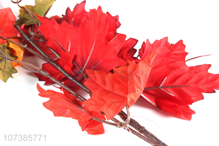 Bottom price garden decoration artificial maple leaf false leaf