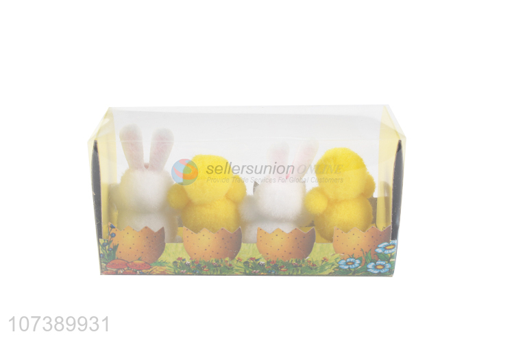 High Quality 4Pcs Easter Home Decoration Easter Chick Bunny