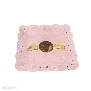 Factory Wholesale Wheat Straw Plate Multipurpose Plastic Fruit Plate
