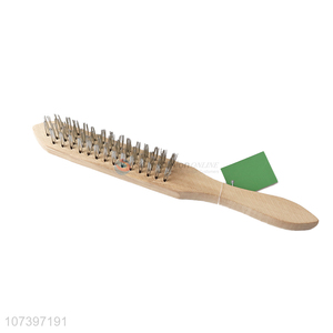 Good Quality Wooden Handle Wire Brush Rust Removal Brush