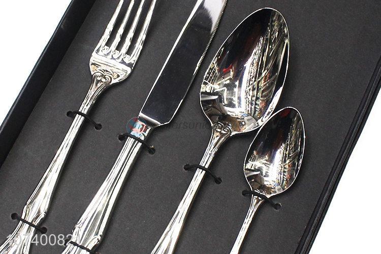 Good quality luxury stainless steel cutlery metal tableware set