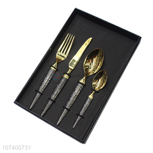 Hot products high-end metal flatware set for western restaurant