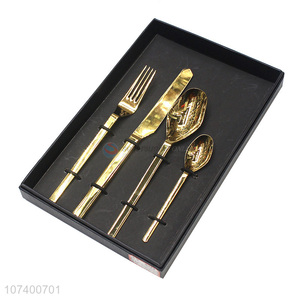 Superior quality luxury stainless steel cutlery metal tableware set