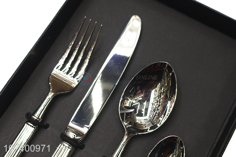 Factory wholesale high-end metal flatware set for western restaurant