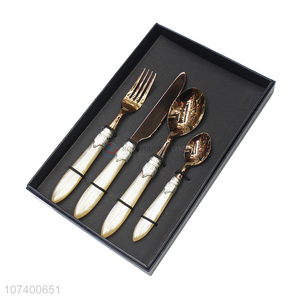 Hot sale upscale acrylic stainless steel tableware cutlery gift box