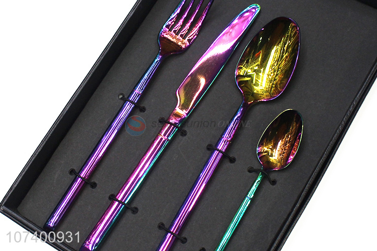 Best quality personalized 4 pieces stainless steel cutlery set