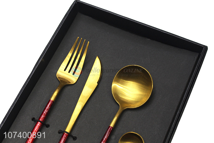 New products upscale crackle design stainless steel tableware gift box