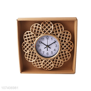 Yiwu market gold European style wall clock decorative hanging clocks