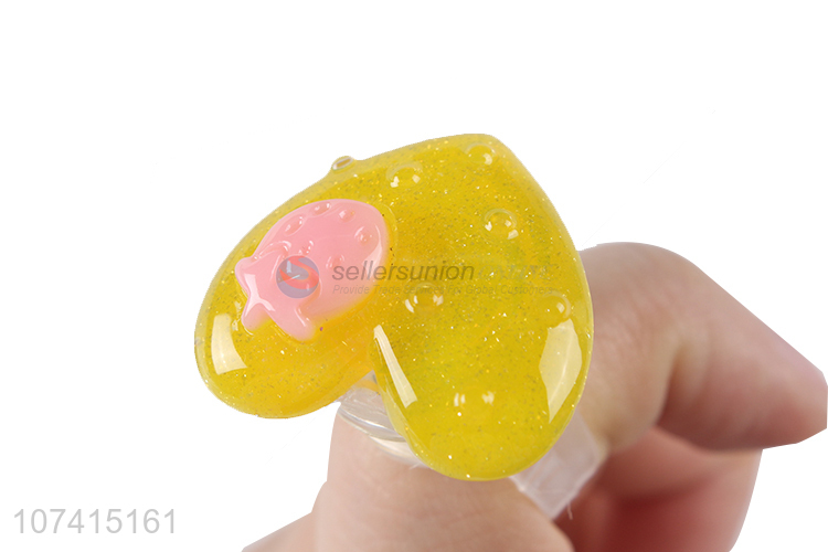 Competitive Price Heart Shape Ring Luminous Led Ring Toy