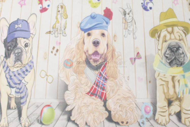 Wholesale Cartoon Dog Pattern Short Plush Floor Mat