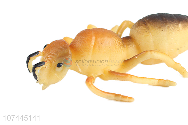 Factory price simulation animal model soft squishy ant toy