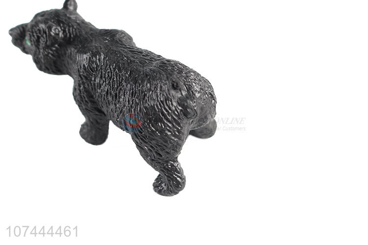 Reasonable price realistic animal model toy tpr black bear toy