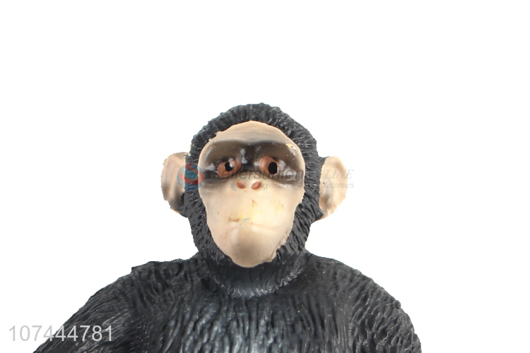 Promotional cheap solid kids pvc animal toy plastic chimpanzee toy