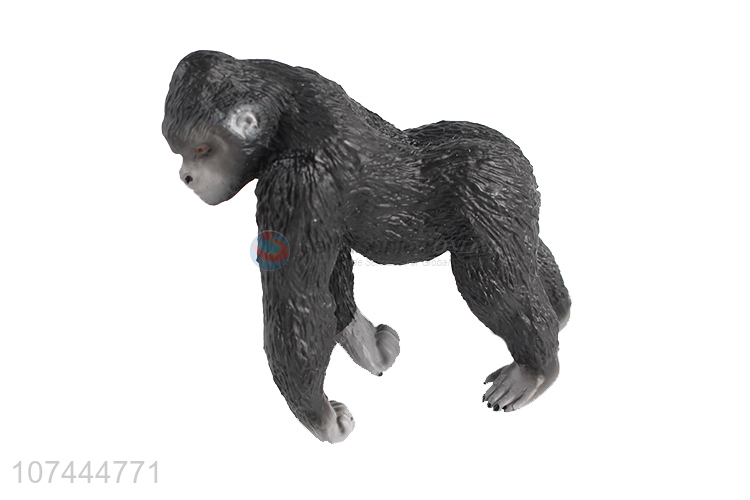 New design solid plastic animal toys pvc gorilla model toy