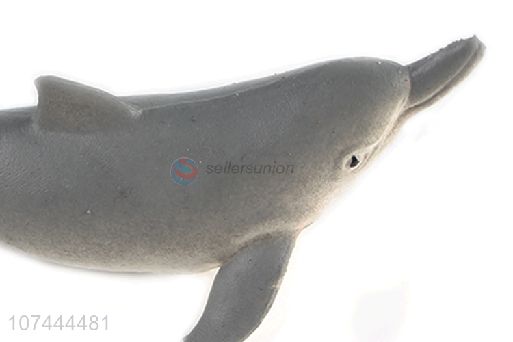 Good quality realistic animal model toy tpr dolphin toy