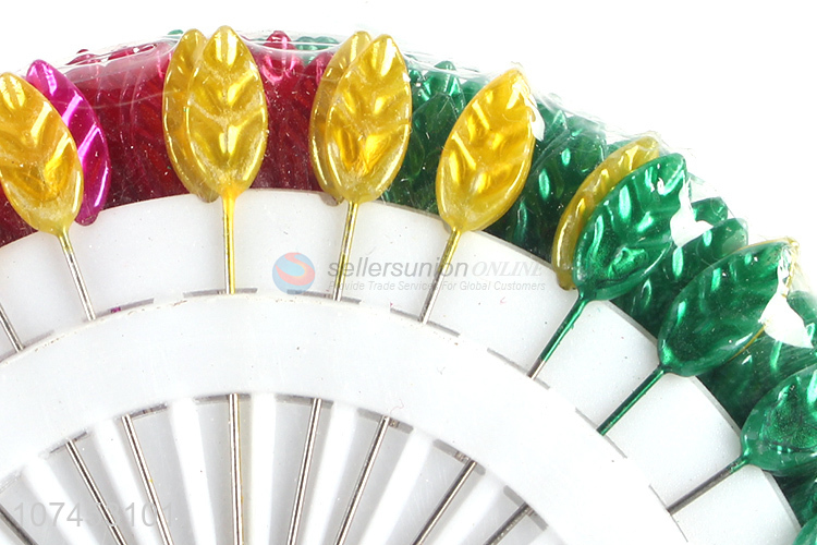 Delicate Design Leaf Shape Head Sewing Straight Pins