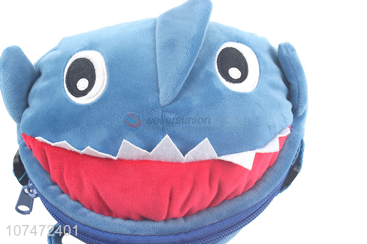 Fashion Style Blue Shark Messenger Bag Soft Plush Bag