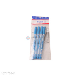 Cheap wholesale stationery 4 pieces plastic ball-point pen for student