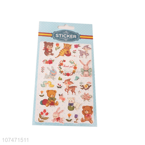 Cute design animal shape paper stickers for sale