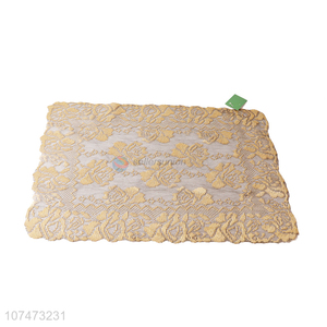 Wholesale golden dining placemat embroidery table mat