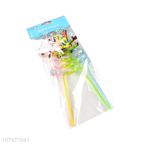 Popular design creative swirly drinking straws colorful pvc straws