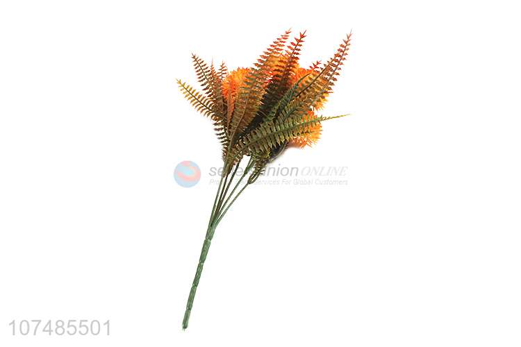 Hot selling indoor decoration artificil grass plastic leaf