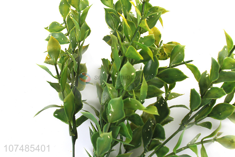 Factory wholesale indoor decoration artificil grass plastic leaf