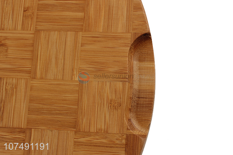 Wholesale Unique Design Eco-Friendly Easy Clean Round Bamboo Cutting Board