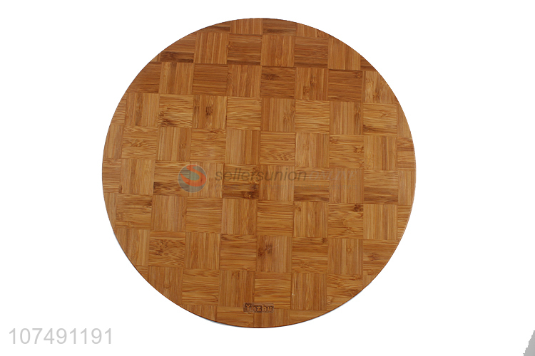 Wholesale Unique Design Eco-Friendly Easy Clean Round Bamboo Cutting Board