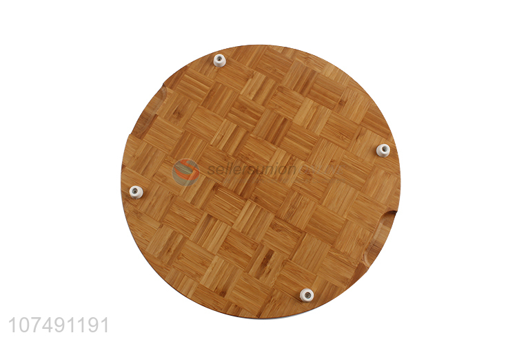 Wholesale Unique Design Eco-Friendly Easy Clean Round Bamboo Cutting Board