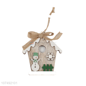 Creative Christmas Decorations Pendant Flat Small House Hanging Ornament