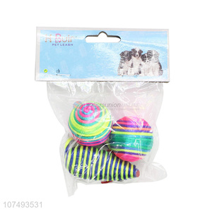 Hot Sale Colorful Woven Ball Toy For Cat