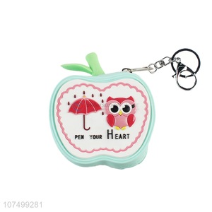 Unique Design Apple Shape Coin Purse Silicone Coin Case