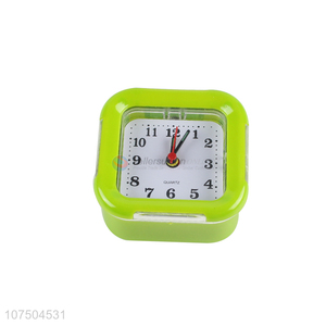 Wholesale Unique Design Quartz Square Shape Table Plastic Alarm Clock