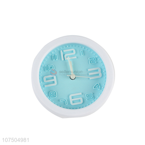 Wholesale Price Round Shape Plastic Bedside Quartz Alarm Clock