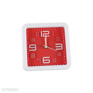 New Selling Promotion Square Shape Fashion Plastic Quartz Alarm Clock