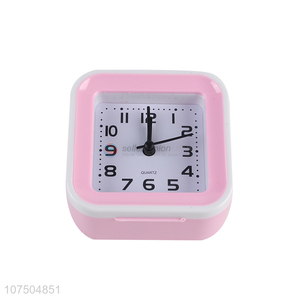 Promotional Colorful Square Shape Plastic Alarm Clock Home Decorative