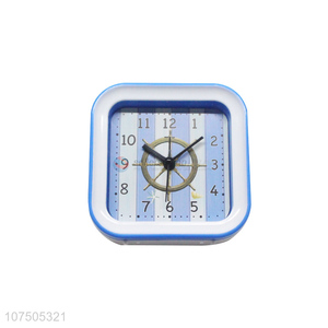 Hot Sale Battery Powered Square Mini Small Plastic Quartz Alarm Clock