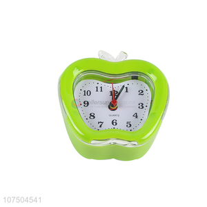 Competitive Price Plastic Apple Shape Table Quartz Alarm Clock For Promotion