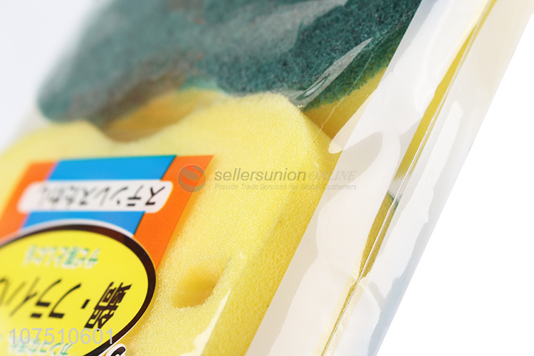 New Design 2 Pieces Cleaning Sponge Best Scouring Pad Set