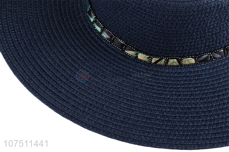 High quality graceful women paper straw hat floppy sun hat