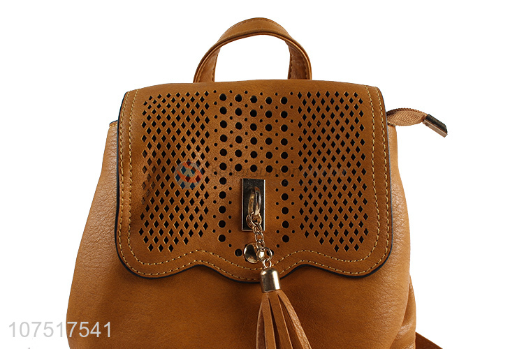 New Style PU Leather Small Backpack With Tassel