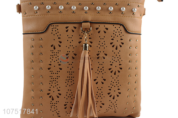 New Design PU Leather Shoulder Bag With Tassel Zipper