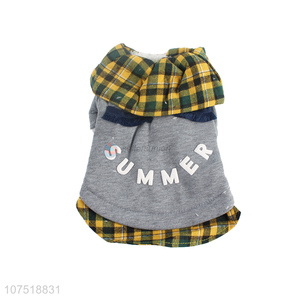 Latest arrival winter pet apparel check pattern dog jacket coat