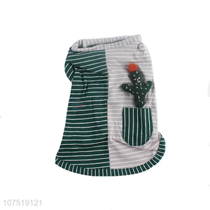 Latest design pet clothing stripe pattern cotton dog jacket