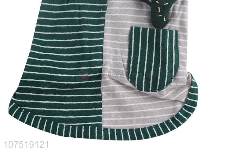 Latest design pet clothing stripe pattern cotton dog jacket