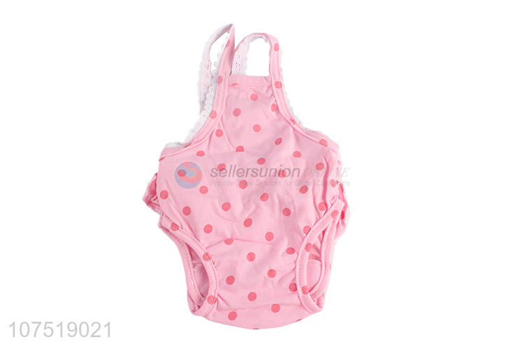 Factory direct sale pet clothes fashion polka dot printed dog bikini