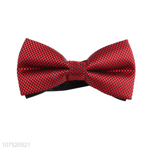 Good quality chic check pattern men's bow tie