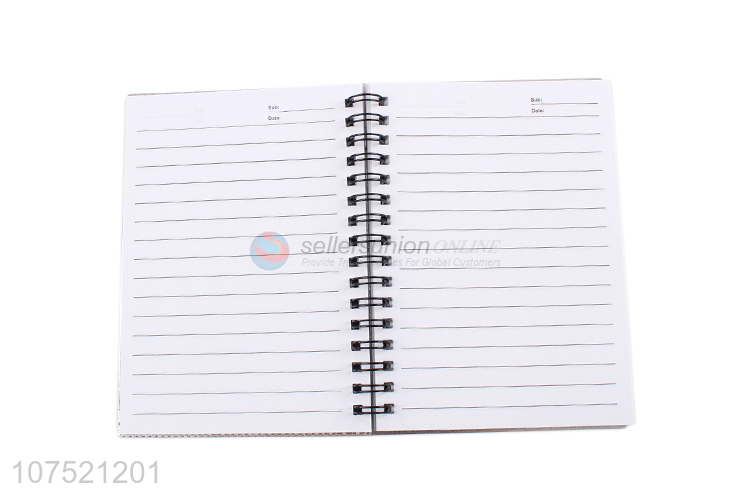 Promotional stationery fashion glitter a6 spiral notebook diary book